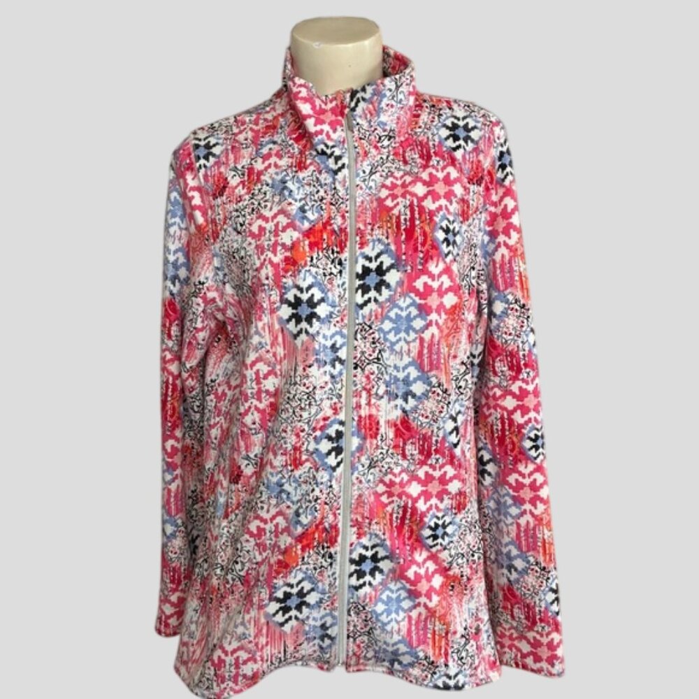 Northern Reflections Multicolored Full Zip Stretch Jacket